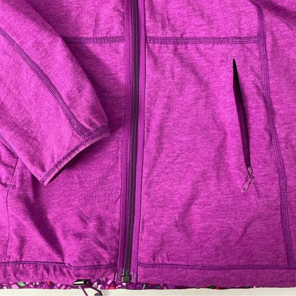 Lululemon Athletica Real Quick Jacket Women’s Reversible Violet Print Plum Sz 4 - Picture 8 of 13